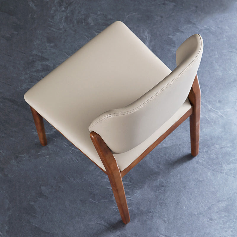 Sedie posteriori a stile contemporaneo sedie laterali senza braccia con gambe in legno per cucina