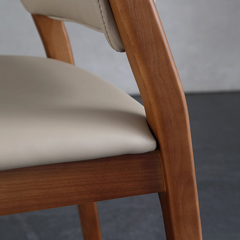 Sedie posteriori a stile contemporaneo sedie laterali senza braccia con gambe in legno per cucina