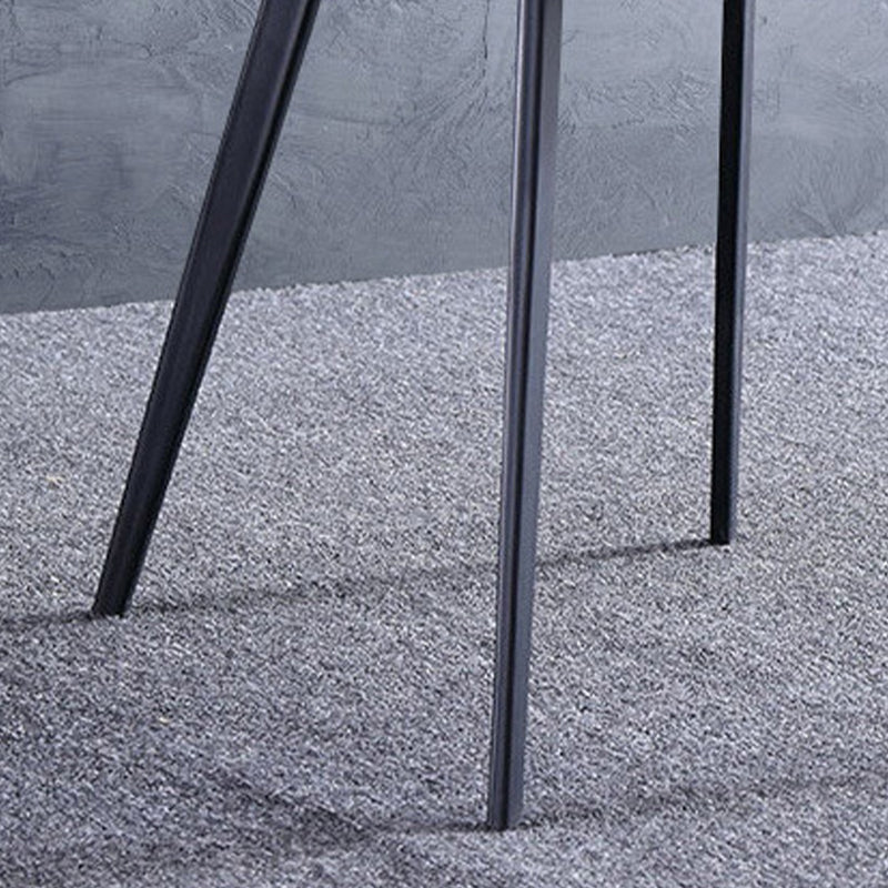 Sedia da sala da pranzo in finta cucina in pelle sedia in metallo a base di braccio in grigio