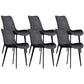 Kitchen Dining Armless Chair Faux Leather Dining Chair in Grey