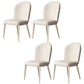 Upholstered Dining Chair Faux Leather Kitchen Dining Chair with Metal Legs