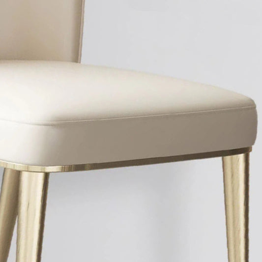 Upholstered Dining Chair Faux Leather Kitchen Dining Chair with Metal Legs