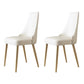 Contemporary Upholstered Dining Chair Faux Leather Kitchen Dining Chair White 2 Piece Set Clearhalo 'Dining Chairs' 'Dining Tables & Seating' 'dining_chair' 'furn' 'furn_dining_chair' 'Furniture' 'Kitchen & Dining Furniture' 6278143
