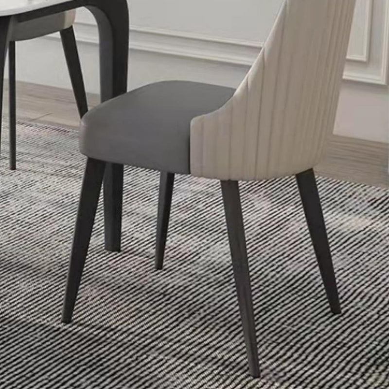 Contemporary Upholstered Dining Chair Faux Leather Kitchen Dining Chair Clearhalo 'Dining Chairs' 'Dining Tables & Seating' 'dining_chair' 'furn' 'furn_dining_chair' 'Furniture' 'Kitchen & Dining Furniture' 6278145