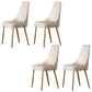 Contemporary Upholstered Dining Chair Faux Leather Kitchen Dining Chair Beige 4 Piece Set Clearhalo 'Dining Chairs' 'Dining Tables & Seating' 'dining_chair' 'furn' 'furn_dining_chair' 'Furniture' 'Kitchen & Dining Furniture' 6278148
