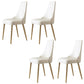 Contemporary Upholstered Dining Chair Faux Leather Kitchen Dining Chair White 4 Piece Set Clearhalo 'Dining Chairs' 'Dining Tables & Seating' 'dining_chair' 'furn' 'furn_dining_chair' 'Furniture' 'Kitchen & Dining Furniture' 6278149