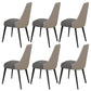 Contemporary Upholstered Dining Chair Faux Leather Kitchen Dining Chair Gray 6 Piece Set Clearhalo 'Dining Chairs' 'Dining Tables & Seating' 'dining_chair' 'furn' 'furn_dining_chair' 'Furniture' 'Kitchen & Dining Furniture' 6278151