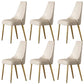 Contemporary Upholstered Dining Chair Faux Leather Kitchen Dining Chair Beige 6 Piece Set Clearhalo 'Dining Chairs' 'Dining Tables & Seating' 'dining_chair' 'furn' 'furn_dining_chair' 'Furniture' 'Kitchen & Dining Furniture' 6278154
