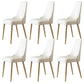 Contemporary Upholstered Dining Chair Faux Leather Kitchen Dining Chair White 6 Piece Set Clearhalo 'Dining Chairs' 'Dining Tables & Seating' 'dining_chair' 'furn' 'furn_dining_chair' 'Furniture' 'Kitchen & Dining Furniture' 6278155