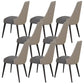 Contemporary Upholstered Dining Chair Faux Leather Kitchen Dining Chair Gray 8 Piece Set Clearhalo 'Dining Chairs' 'Dining Tables & Seating' 'dining_chair' 'furn' 'furn_dining_chair' 'Furniture' 'Kitchen & Dining Furniture' 6278156
