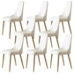 Contemporary Upholstered Dining Chair Faux Leather Kitchen Dining Chair White 8 Piece Set Clearhalo 'Dining Chairs' 'Dining Tables & Seating' 'dining_chair' 'furn' 'furn_dining_chair' 'Furniture' 'Kitchen & Dining Furniture' 6278158