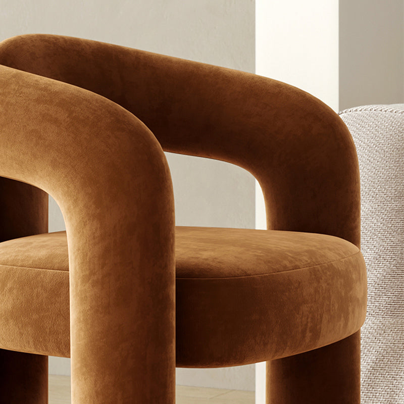 Modern Contemporary Upholstered Arm Chair Open Back Dining Chair for Dining Room Clearhalo 'Dining Chairs' 'Dining Tables & Seating' 'dining_chair' 'furn' 'furn_dining_chair' 'Furniture' 'Kitchen & Dining Furniture' 6278171