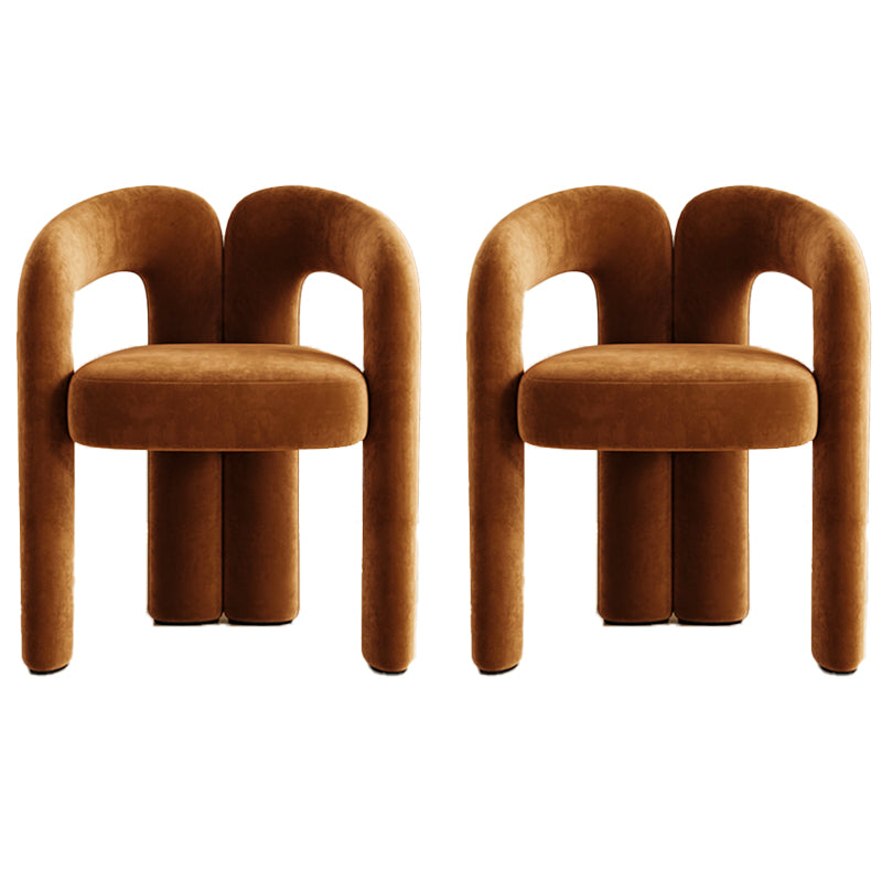 Modern Contemporary Upholstered Arm Chair Open Back Dining Chair for Dining Room Coffee 2 Piece Set Clearhalo 'Dining Chairs' 'Dining Tables & Seating' 'dining_chair' 'furn' 'furn_dining_chair' 'Furniture' 'Kitchen & Dining Furniture' 6278174