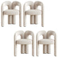 Modern Contemporary Upholstered Arm Chair Open Back Dining Chair for Dining Room Off-White 4 Piece Set Clearhalo 'Dining Chairs' 'Dining Tables & Seating' 'dining_chair' 'furn' 'furn_dining_chair' 'Furniture' 'Kitchen & Dining Furniture' 6278182