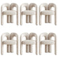 Modern Contemporary Upholstered Arm Chair Open Back Dining Chair for Dining Room Off-White 6 Piece Set Clearhalo 'Dining Chairs' 'Dining Tables & Seating' 'dining_chair' 'furn' 'furn_dining_chair' 'Furniture' 'Kitchen & Dining Furniture' 6278187