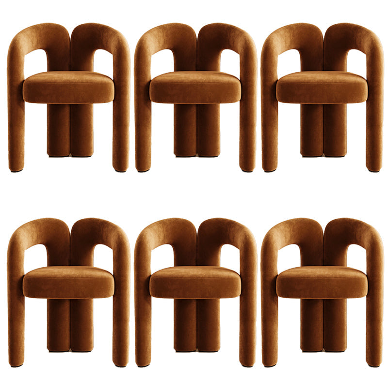 Modern Contemporary Upholstered Arm Chair Open Back Dining Chair for Dining Room Coffee 6 Piece Set Clearhalo 'Dining Chairs' 'Dining Tables & Seating' 'dining_chair' 'furn' 'furn_dining_chair' 'Furniture' 'Kitchen & Dining Furniture' 6278188