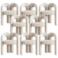 Modern Contemporary Upholstered Arm Chair Open Back Dining Chair for Dining Room Off-White 8 Piece Set Clearhalo 'Dining Chairs' 'Dining Tables & Seating' 'dining_chair' 'furn' 'furn_dining_chair' 'Furniture' 'Kitchen & Dining Furniture' 6278192