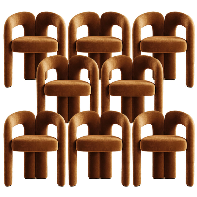 Modern Contemporary Upholstered Arm Chair Open Back Dining Chair for Dining Room Coffee 8 Piece Set Clearhalo 'Dining Chairs' 'Dining Tables & Seating' 'dining_chair' 'furn' 'furn_dining_chair' 'Furniture' 'Kitchen & Dining Furniture' 6278193