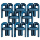 Modern Contemporary Upholstered Arm Chair Open Back Dining Chair for Dining Room Dark Blue 8 Piece Set Clearhalo 'Dining Chairs' 'Dining Tables & Seating' 'dining_chair' 'furn' 'furn_dining_chair' 'Furniture' 'Kitchen & Dining Furniture' 6278194