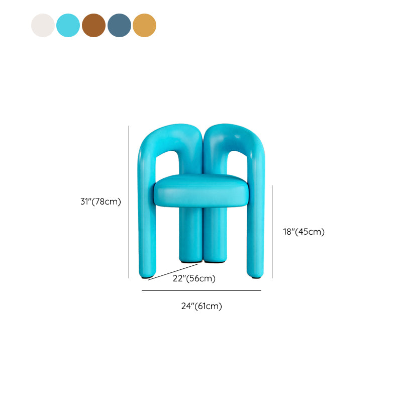 Modern Contemporary Upholstered Arm Chair Open Back Dining Chair for Dining Room Clearhalo 'Dining Chairs' 'Dining Tables & Seating' 'dining_chair' 'furn' 'furn_dining_chair' 'Furniture' 'Kitchen & Dining Furniture' 6278196