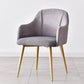 Parsons Upholstered Arm Chair Glam Gold Metal Legs Dining Chair