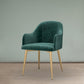 Parsons Upholstered Arm Chair Glam Gold Metal Legs Dining Chair