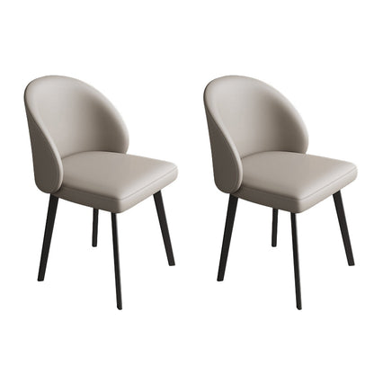 Contemporary Kitchen Dining Side Chair Upholstered Dining Chair in White