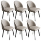 Contemporary Kitchen Dining Side Chair Upholstered Dining Chair in White
