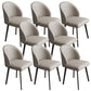 Contemporary Kitchen Dining Side Chair Upholstered Dining Chair in White