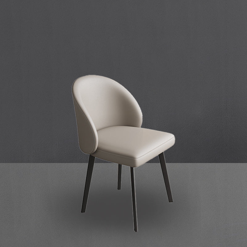 Contemporary Kitchen Dining Side Chair Upholstered Dining Chair in White