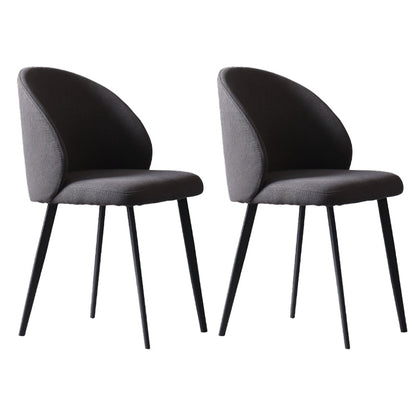 Contemporary Kitchen Dining Side Chair Upholstered Dining Chair in Grey