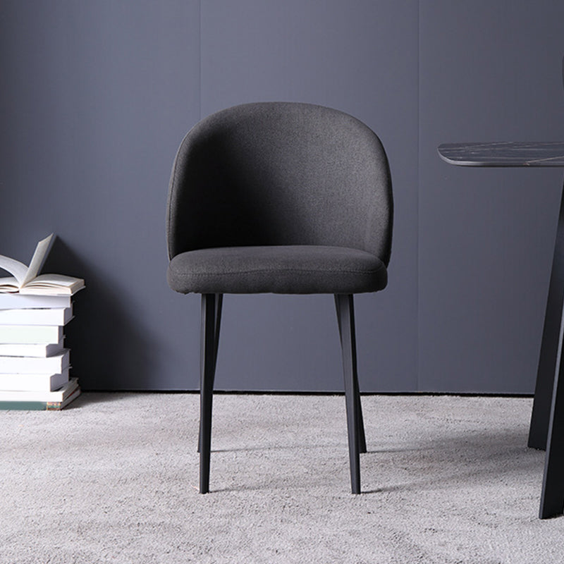Contemporary Kitchen Dining Side Chair Upholstered Dining Chair in Grey