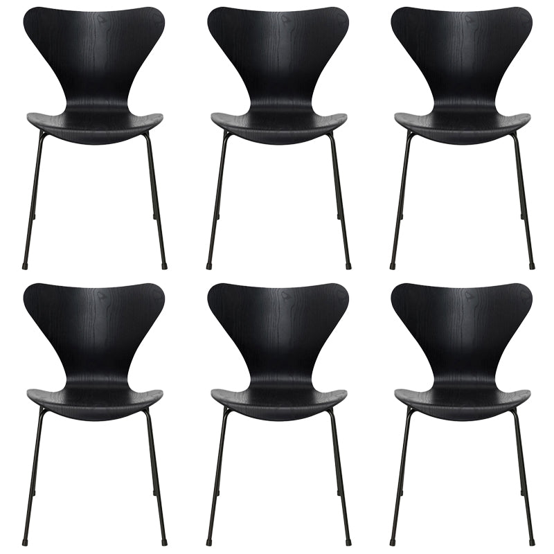 Industrial Kitchen Dining Side Chairs Armless Dining Chairs with Metal Legs