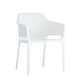Plastic stapel eetgelegenheid fauteuil glam