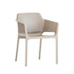 Plastic stapel eetgelegenheid fauteuil glam