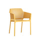 Plastic stapel eetgelegenheid fauteuil glam