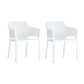 Plastic stapel eetgelegenheid fauteuil glam