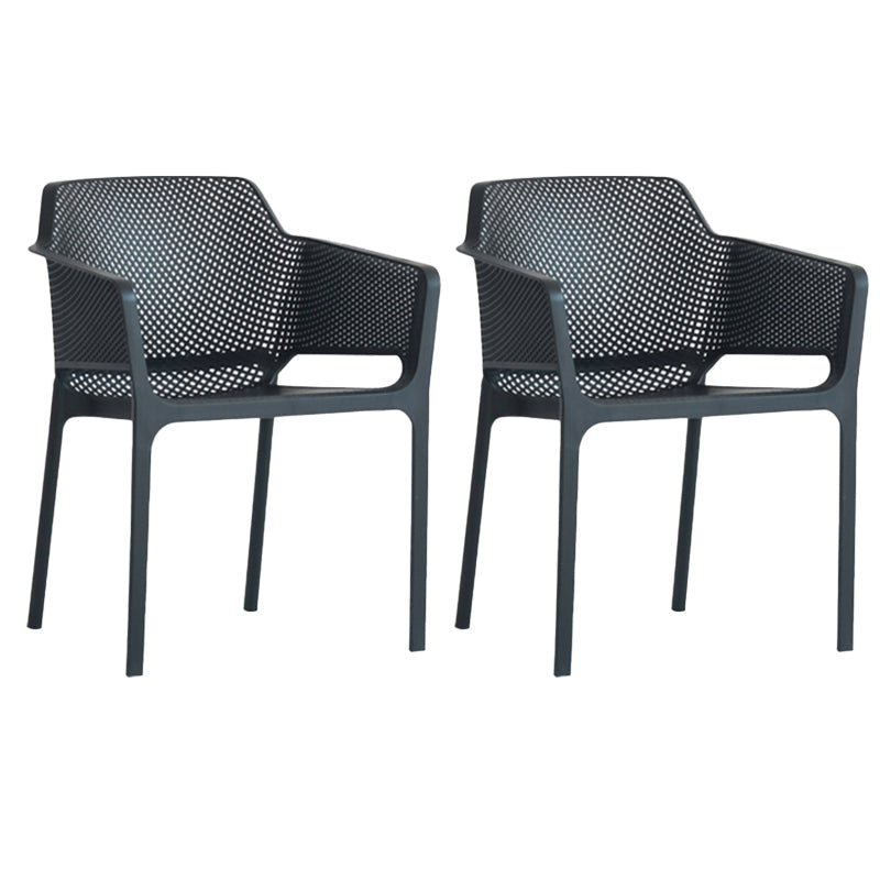 Plastic stapel eetgelegenheid fauteuil glam