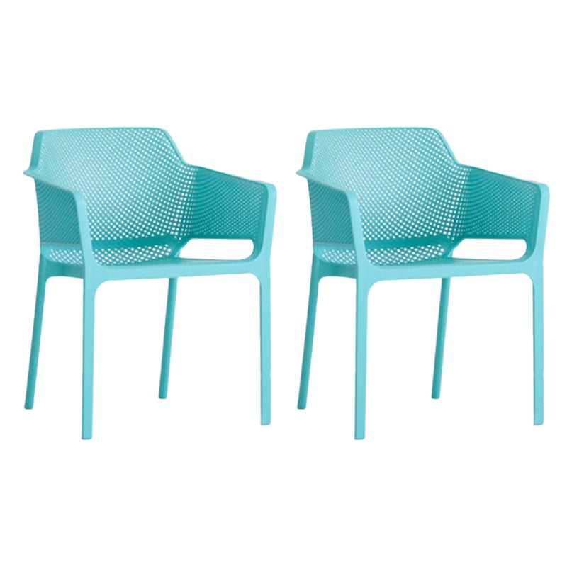 Plastic stapel eetgelegenheid fauteuil glam