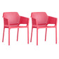 Plastic stapel eetgelegenheid fauteuil glam