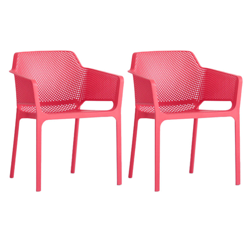 Plastic stapel eetgelegenheid fauteuil glam