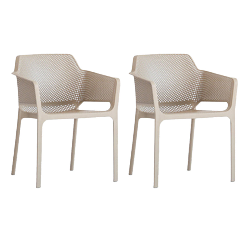 Plastic stapel eetgelegenheid fauteuil glam