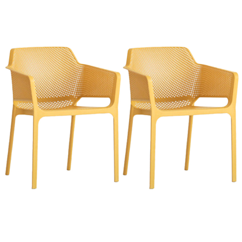 Plastic stapel eetgelegenheid fauteuil glam