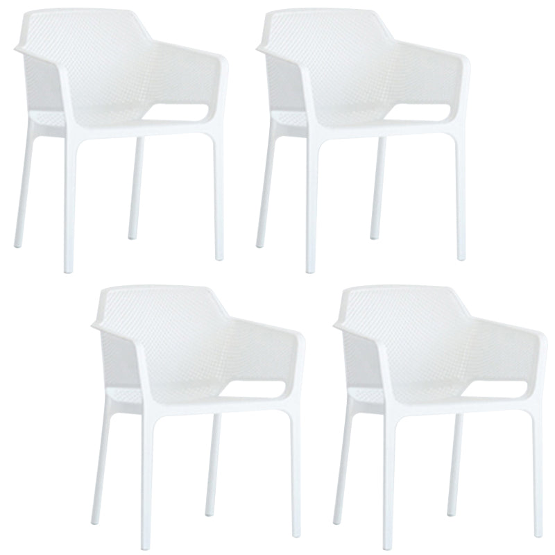 Plastic stapel eetgelegenheid fauteuil glam