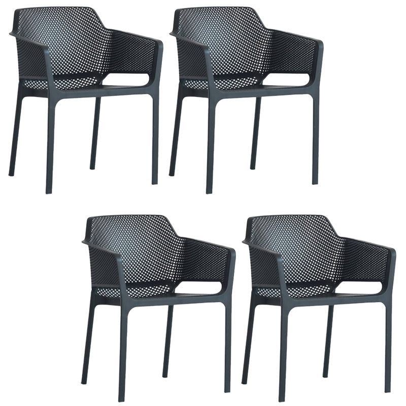 Plastic stapel eetgelegenheid fauteuil glam