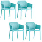 Plastic stapel eetgelegenheid fauteuil glam