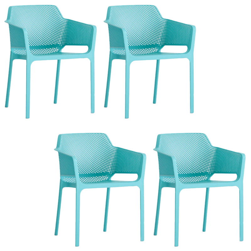 Plastic stapel eetgelegenheid fauteuil glam