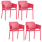 Plastic stapel eetgelegenheid fauteuil glam