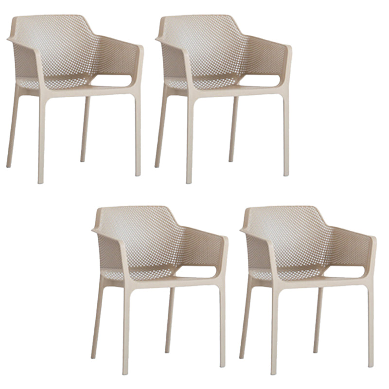 Plastic stapel eetgelegenheid fauteuil glam