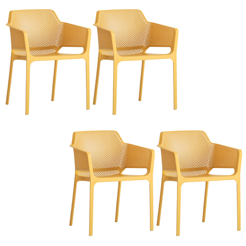 Plastic stapel eetgelegenheid fauteuil glam